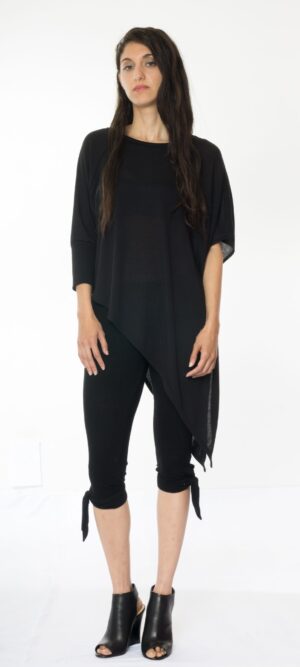 Ellie Cropped Leggings with tie cuff